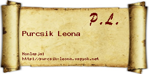Purcsik Leona névjegykártya